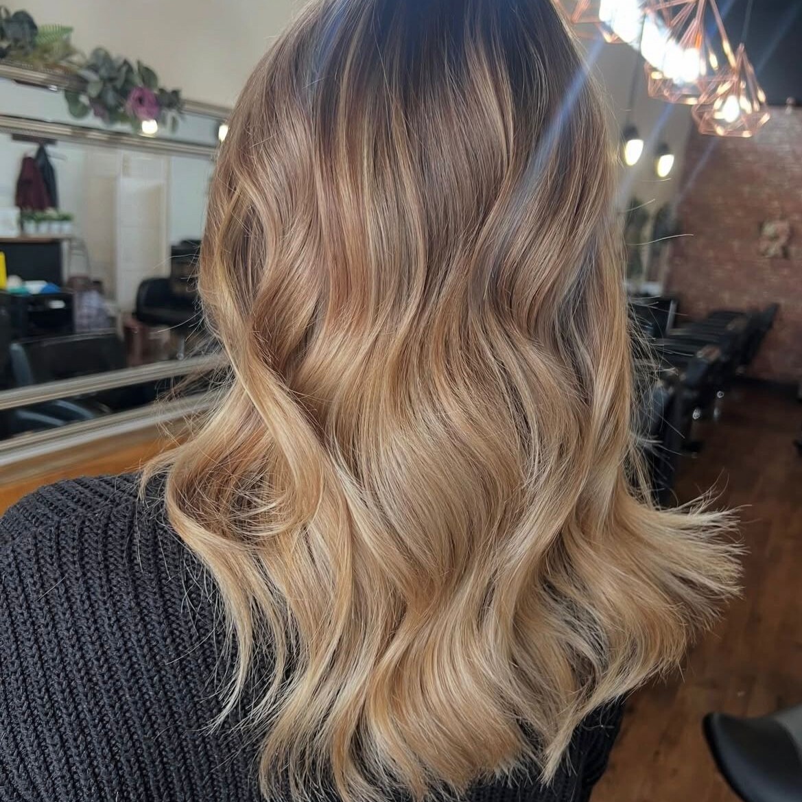 Hand-painted balayage colour