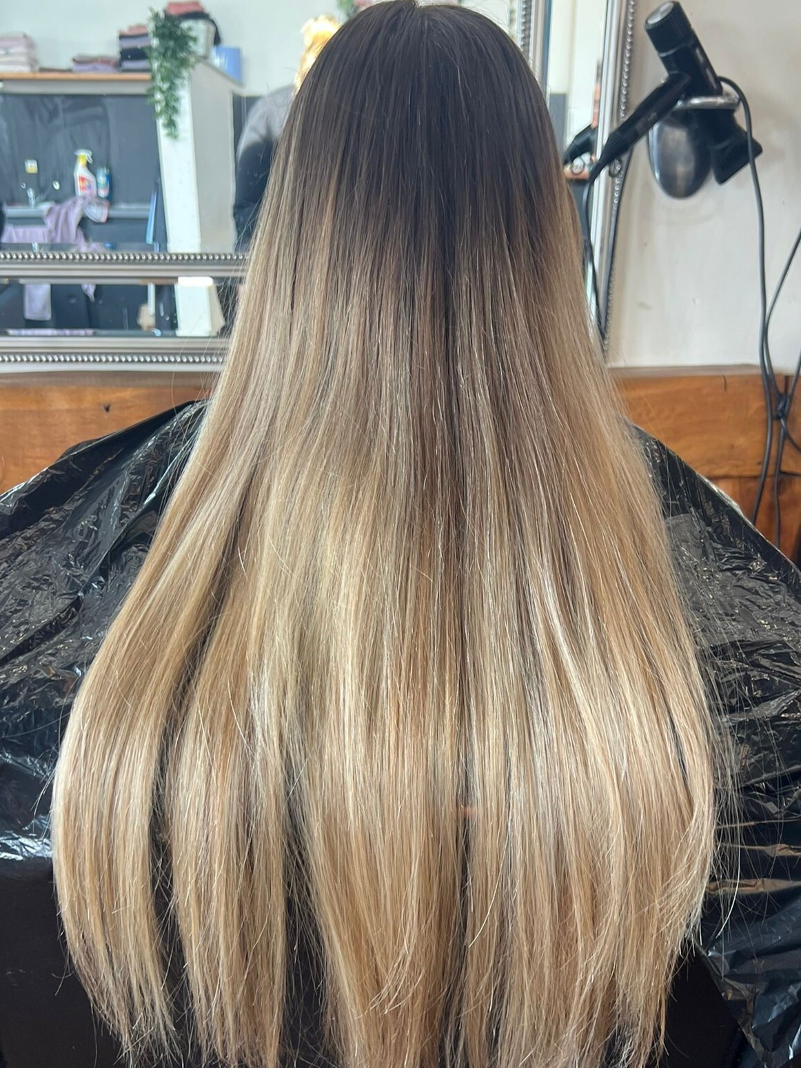 Before: hair before colour correction