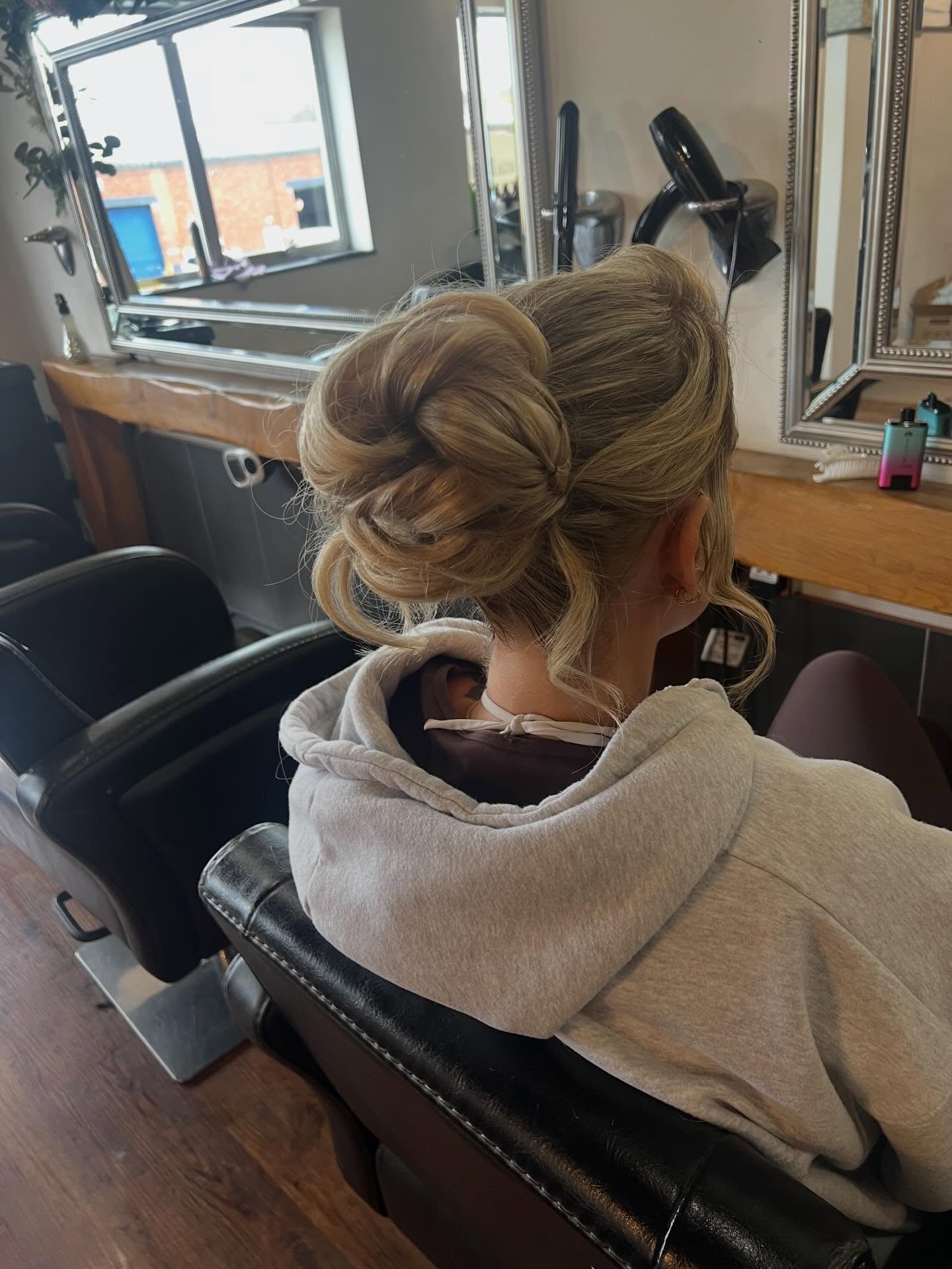 Updo styling